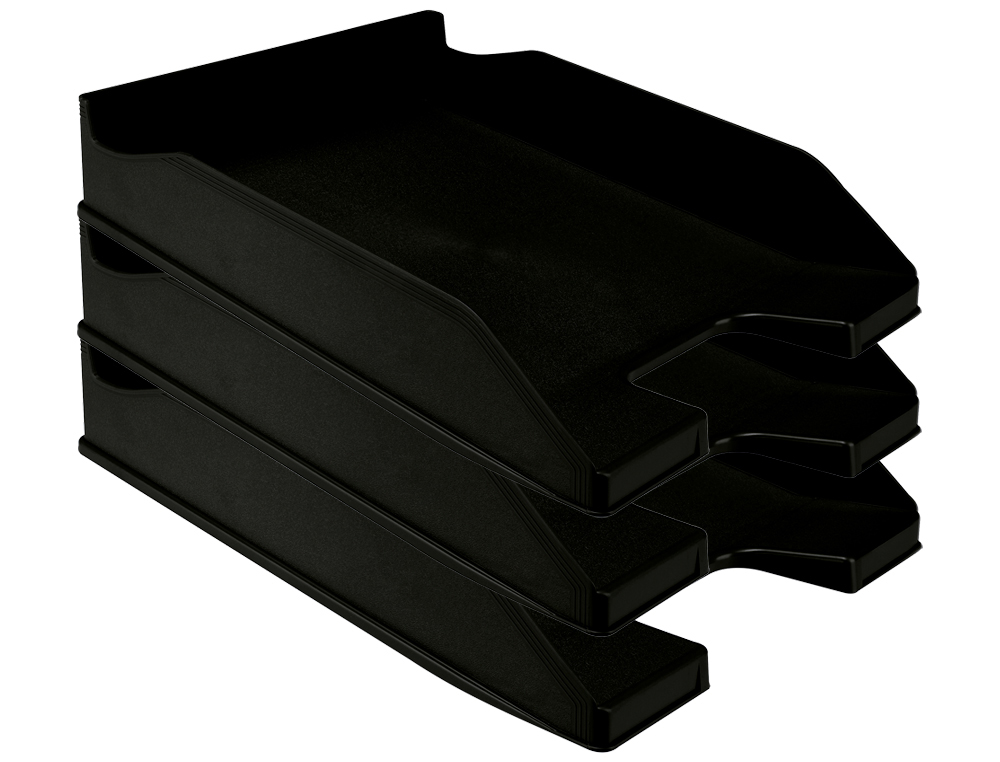 BANDEJA SOBREMESA PLASTICO Q-CONNECT NEGRO OPACO 100% RECICLADO 240X70X340 MM