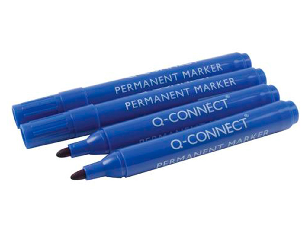 ROTULADOR Q-CONNECT MARCADOR PERMANENTE AZUL PUNTA REDONDA 3 MM