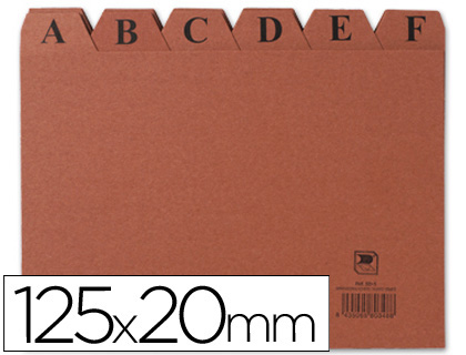 INDICE FICHERO LIDERPAPEL CARTON N4 125X200 MM