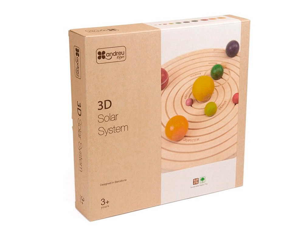 JUEGO DIDACTICO ANDREUTOYS SISTEMA SOLAR 3D MADERA