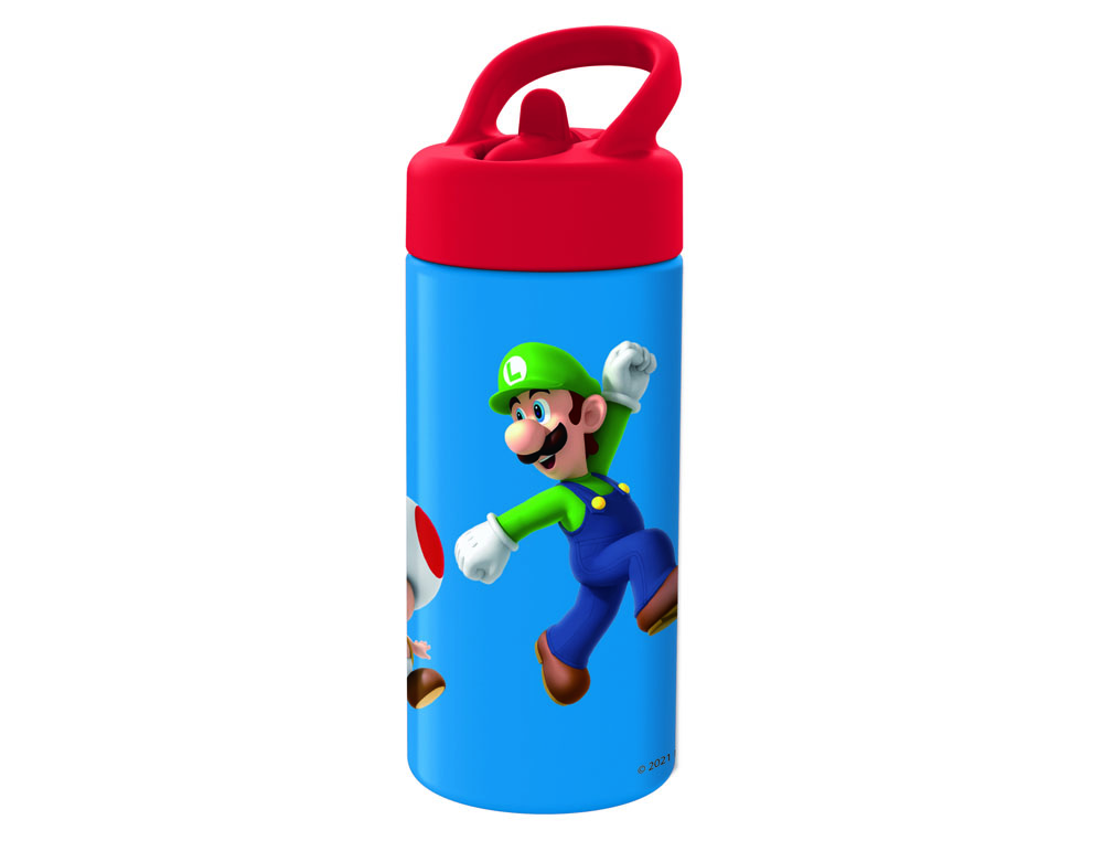 BOTELLA ESCOLAR SAFTA SUPER MARIO BOTELLA 410 ML 74X64X178 MM