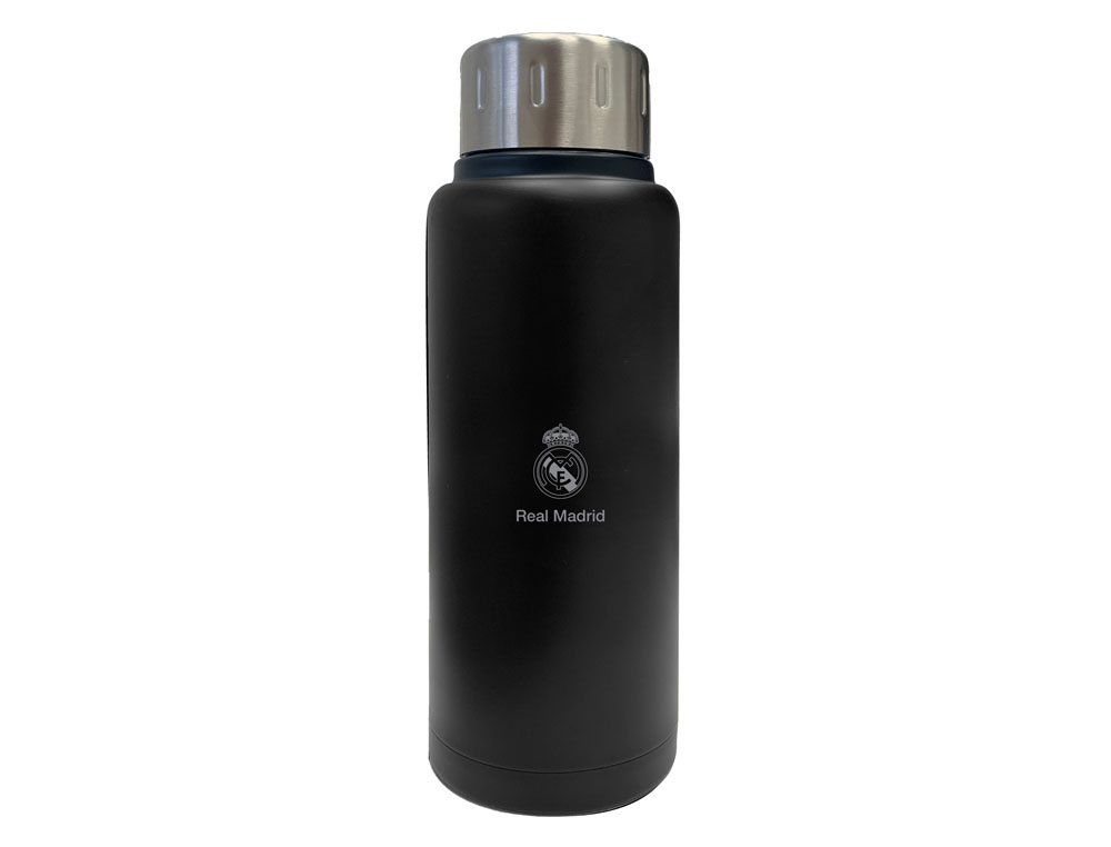BOTELLA PORTALIQUIDOS SAFTA TERMO ACERO INOXIDABLE 500ML REAL MADRID PREMIUM 225X70 MM