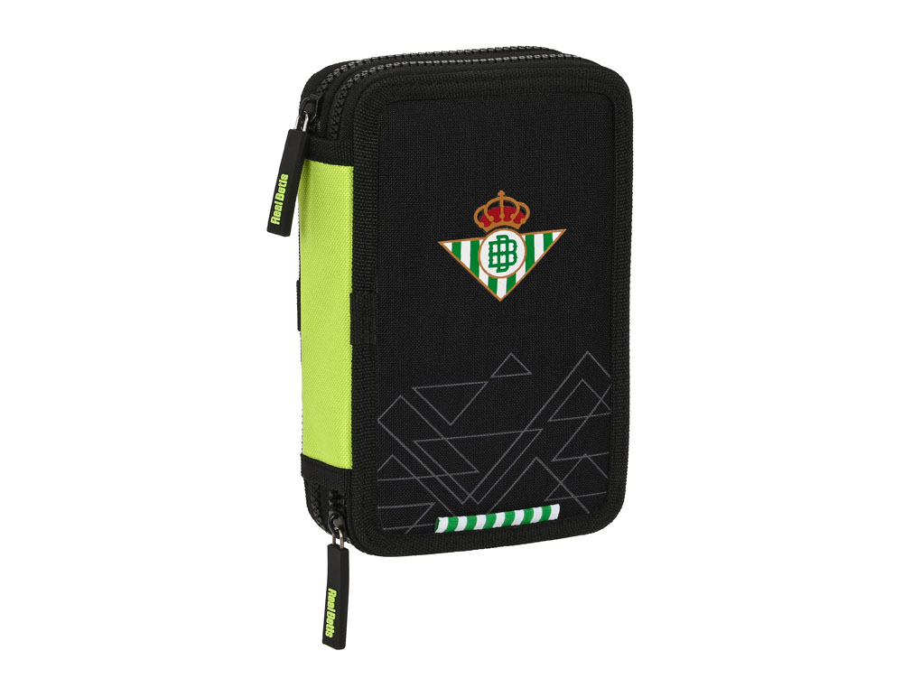 PLUMIER ESCOLAR SAFTA DOBLE PEQUEO 28 PIEZAS REAL BETIS BALOMPIE 195X125X40 MM