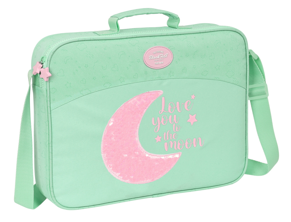 CARTERA EXTRAESCOLAR SAFTA RESISTENTE RECICLADA BLACKFIT8 MOON 280X380X60 MM