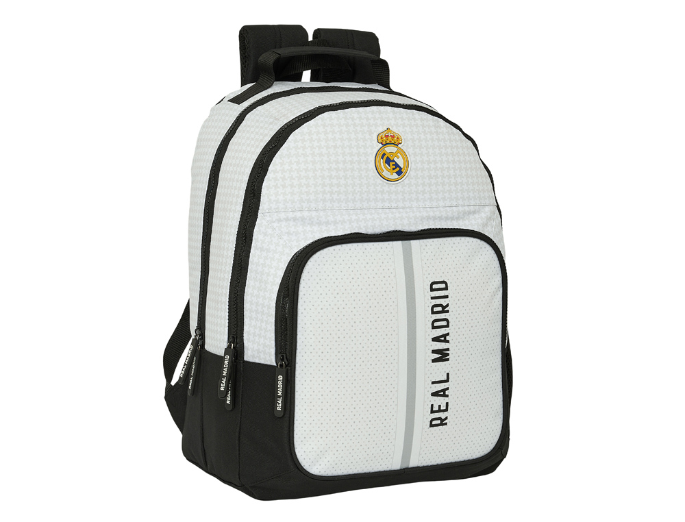 MOCHILA SAFTA DOBLE ADAPTABLE A CARRO SAFTA REAL MADRID 1 EQUIPACION 24/25 420X320X160 MM