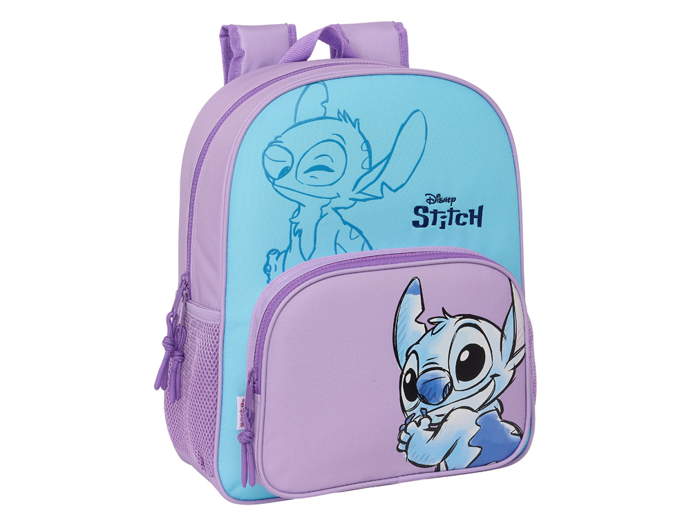 MOCHILA SAFTA JUNIOR ADAPTABLE A CARRO STITCH SWEET 380X320X120 MM