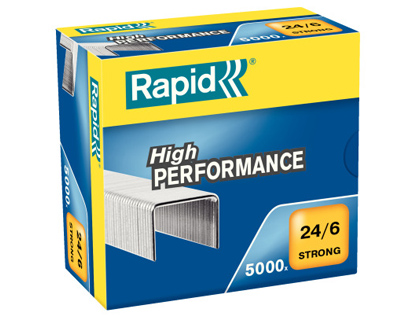 GRAPAS RAPID N 24/6 STRONG GALVANIZADA CAJA DE 5000 UNIDADES