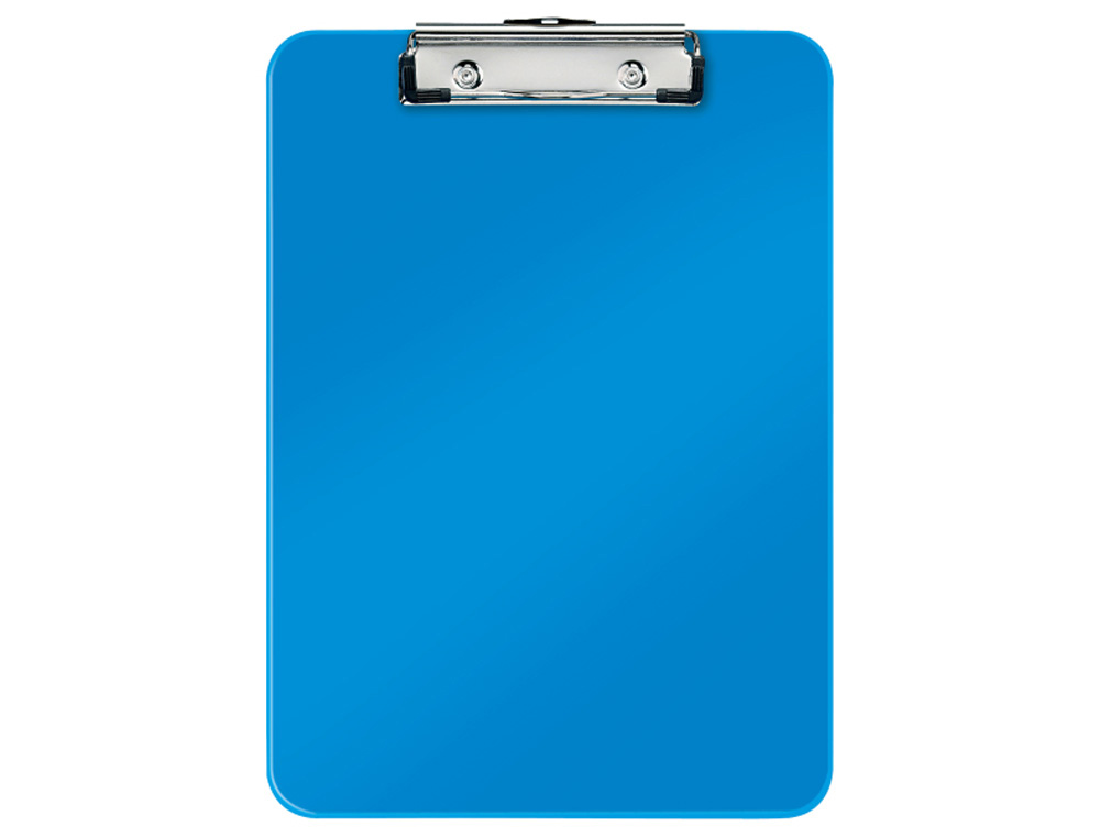 CARPETA LEITZ WOW PLASTICO RIGIDO DIN A4 CON PINZA SUPERIOR COLOR AZUL