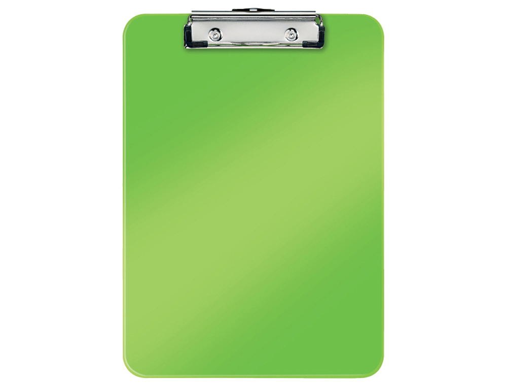 CARPETA LEITZ WOW PLASTICO RIGIDO DIN A4 CON PINZA SUPERIOR COLOR VERDE