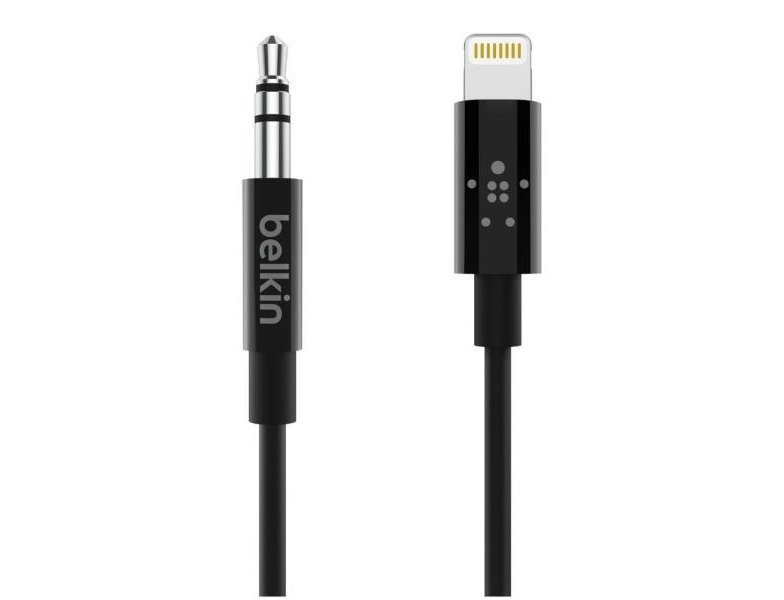 CABLE AUDIO-VIDEO BELKIN LIGHNING TO AUDIO 3.5MM NEGRO